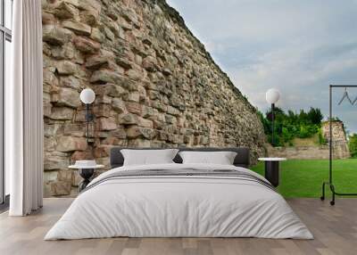 stone wall of old castle Wall mural