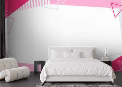 abstract background frame with pink geometric patterns Wall mural