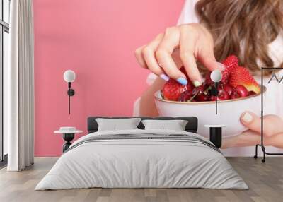 Woman with Fruit Wall mural