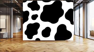 cow texture pattern repeated seamless brown and white lactic chocolate animal jungle print spot skin Wall mural