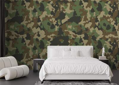 texture military camouflage repeats seamless army green dirty hunting Wall mural