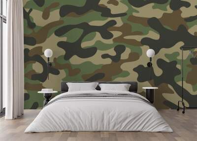 texture military camouflage repeats seamless army green hunting Wall mural