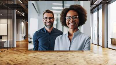 Diverse business people having a team meeting in an office
 Wall mural