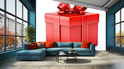 gift box isolated on white Wall mural