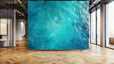 top view at a Calm clear blue sea water background. Blue azure sea water view, High-resolution  Wall mural