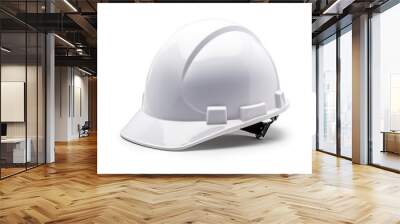 white safety helmet isolated on white Wall mural