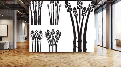 Asparagus clean simple silhouette Wall mural