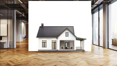 Farmhouse front view full length isolate on transparency background Wall mural