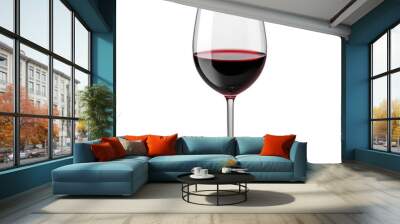 Glass of Malbec wine, isolated on transparency background PNG Wall mural