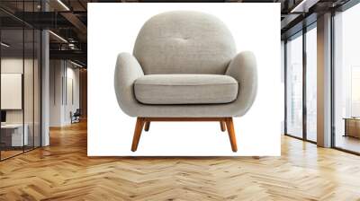 modern armchair front view full length isolate on transparency background png Wall mural