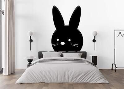 black rabbit Wall mural