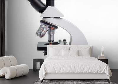 A modern microscope designed for laboratory use, perfect for scientific research and educational purposes. Wall mural