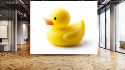 A cute yellow rubber duck floating, often used as a bath toy for children. Wall mural