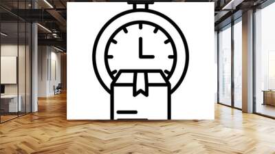 Just-In-Time (JIT) icon line vector illustration Wall mural