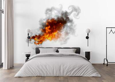 Burnout, symbolisch dargestellt isolated with white highlights, png Wall mural