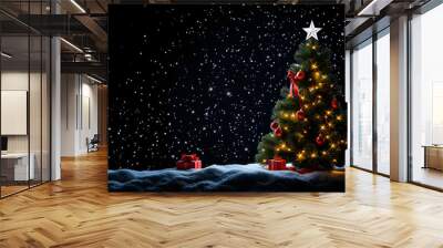 Christmas isolated with white highlights, png Wall mural