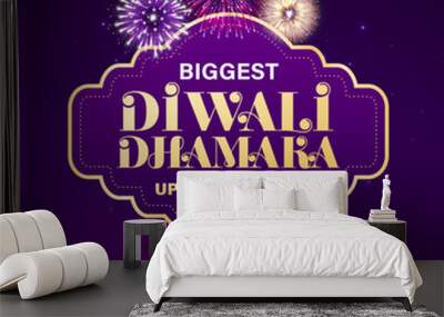 Diwali dhamaka offer banner graphic design, web banner, banner design with
 Wall mural