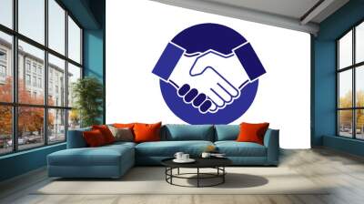 handshake illustration Wall mural