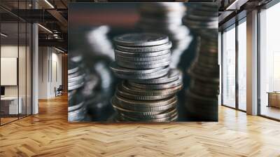 Business, finance or investment and stack of coins	 Wall mural