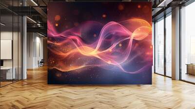 Abstract light wave background Wall mural