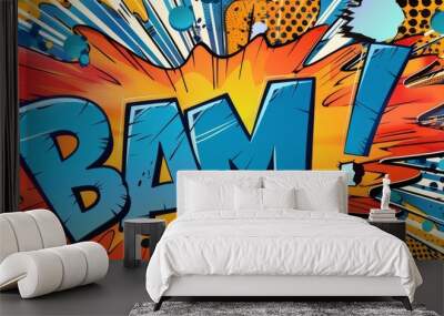 Energetic pop art background with 