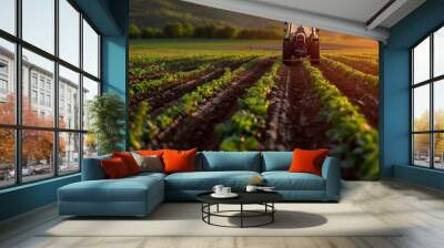 Nurturing Nature - Eco-Friendly Farming. Sustainable Agriculture Practices in Action Wall mural