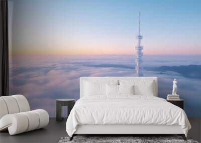 Communication Tower at High-altitude Wall mural