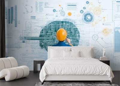 infographic engineer Wall mural