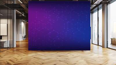 Abstract technology background and geometric pattern with hexagons for banner design or header Wall mural