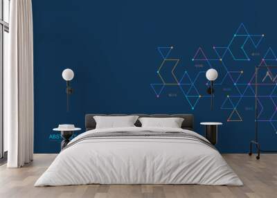 Creative idea of modern design with abstract geometric background. Minimalist vector texture with polygonal pattern Wall mural