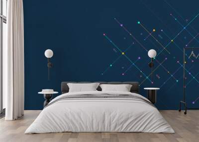 Creative idea of modern design with abstract geometric background. Minimalistic texture with polygonal pattern Wall mural