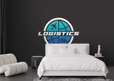 Logo design for Transport logistics or cargo delivery company,global transport logistics Wall mural