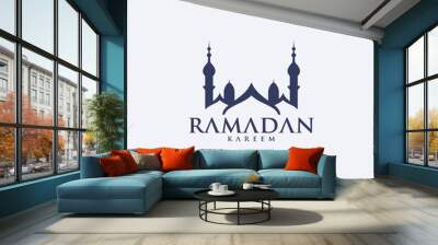 ramadan kareem vector set logo to welcome ramadan holy month of muslims template Wall mural