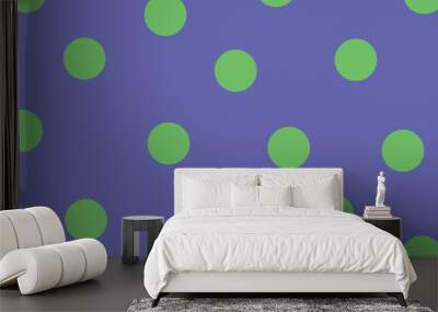 blue vector background green polka dots Wall mural