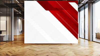 Abstract red and white background Wall mural