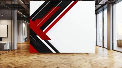 Modern red and black abstract background with business corporate and simple minimalist professional concept. Vector abstract graphic design banner pattern presentation background web template. Wall mural