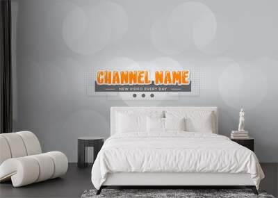 modern youtube channel art Banner ready design custom editable template with awesome layouts, abstract background design for channel art with creative elements, and beautiful background Wall mural