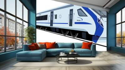 Illustration of Indian high speed Vande Bharat train Wall mural