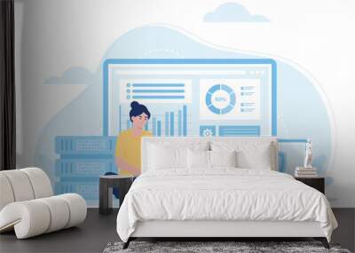  secure sockets concept flat illustration Wall mural