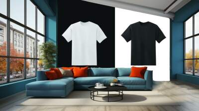 White and black t-shirts Wall mural