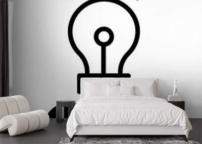 Creative Idea solid glyph icon Wall mural