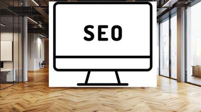 Outline Desktop Seo icon Wall mural