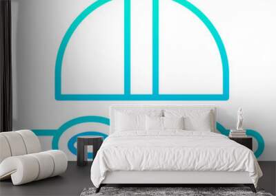 Outline gradient Swimming pool icon Wall mural