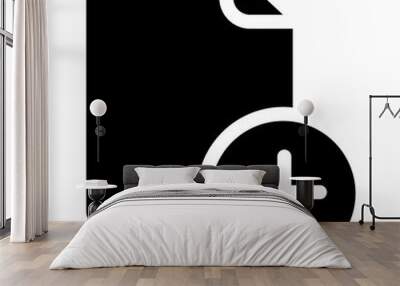 Solid New Document icon Wall mural