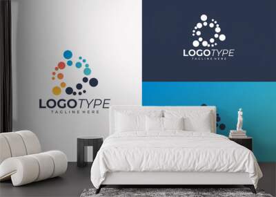 dot logo icon vector isolated Wall mural