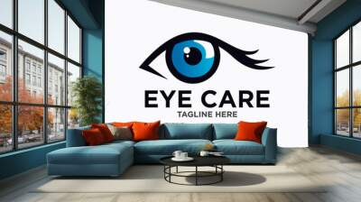 eye logo design template Wall mural