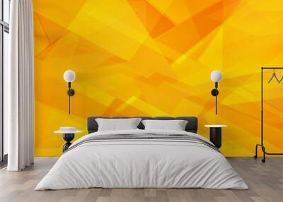 autumn and summer orange, yellow abstract triangle background Wall mural