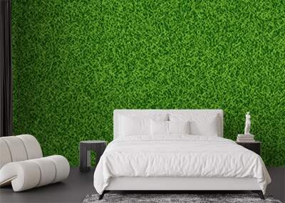 Green grass seampess texture - summer background Wall mural