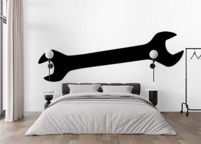 wrench isolated on white Wall mural