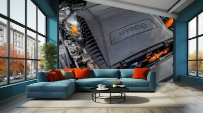 hybrid car engine Wall mural